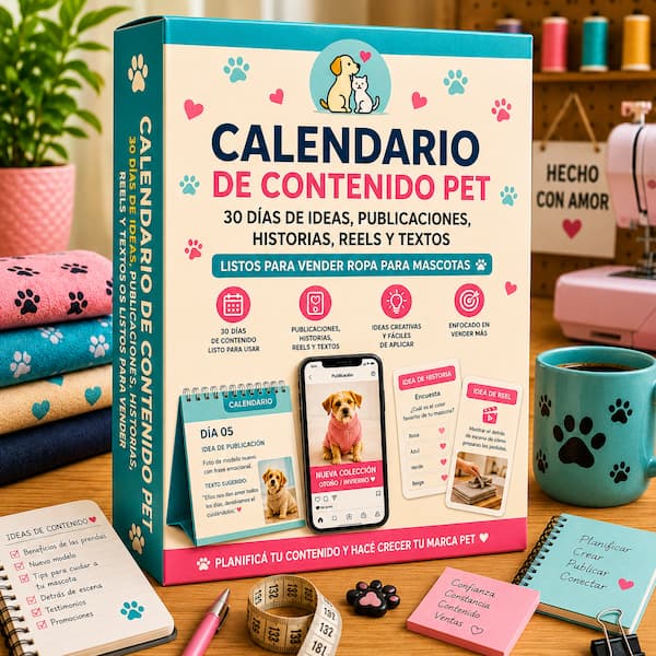 Calendario de Contenido Pet  📅 30 días de publicaciones listas para usar — Vendé más sin pensar qué postear